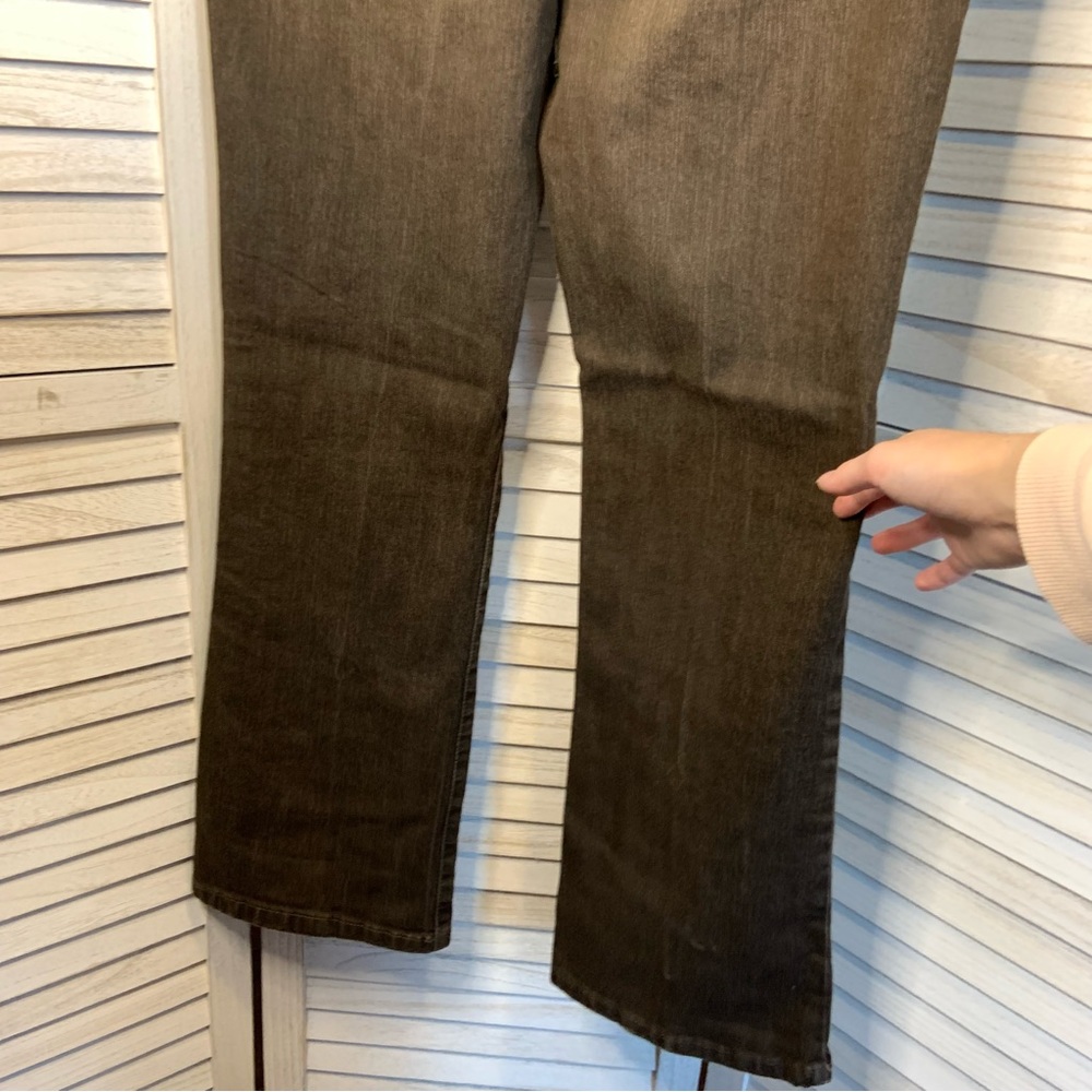 Gloria Vanderbilt Alana Embellished Pockets Brown Bootcut Denim Jeans Petite - Picture 9 of 15